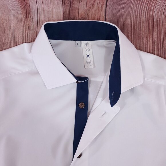 State & Liberty Shirt Small The Springer Limited Edition White with Navy Accents - Picture 6 of 14